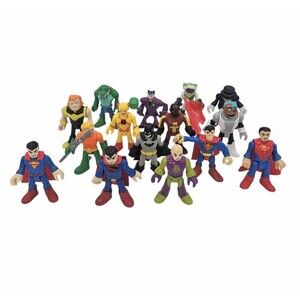 Imaginext DC Super Hero Figures Lot Batman Superman Flash Green Lantern